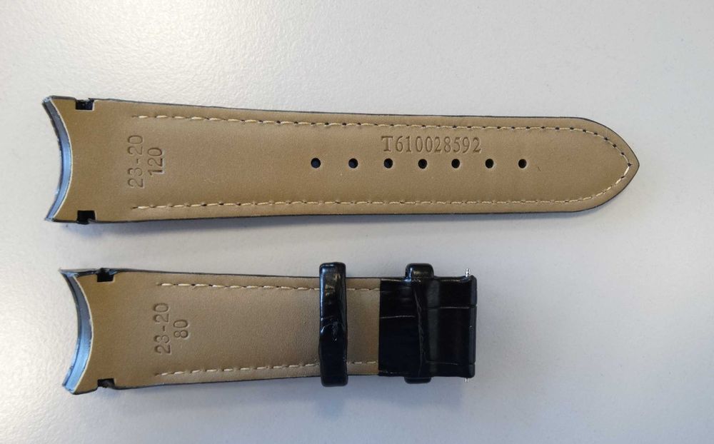 Pasek skórzany 22mm 23mm do zegarka Tissot Couturier T035 czarny brąz