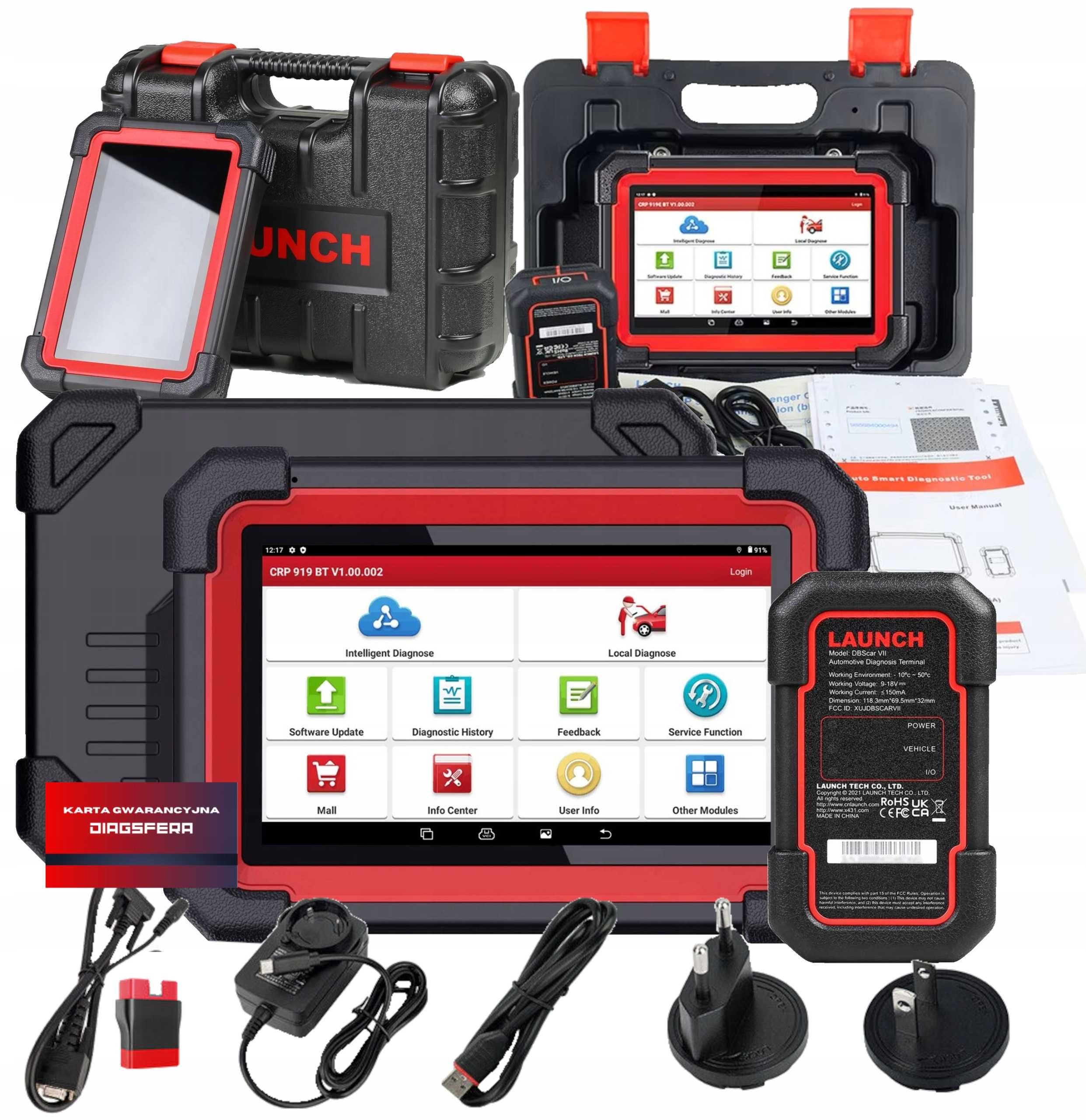 LAUNCH X431 CRP919E BT Interfejs Tester Skaner Diagnostyczny CANFD FCA