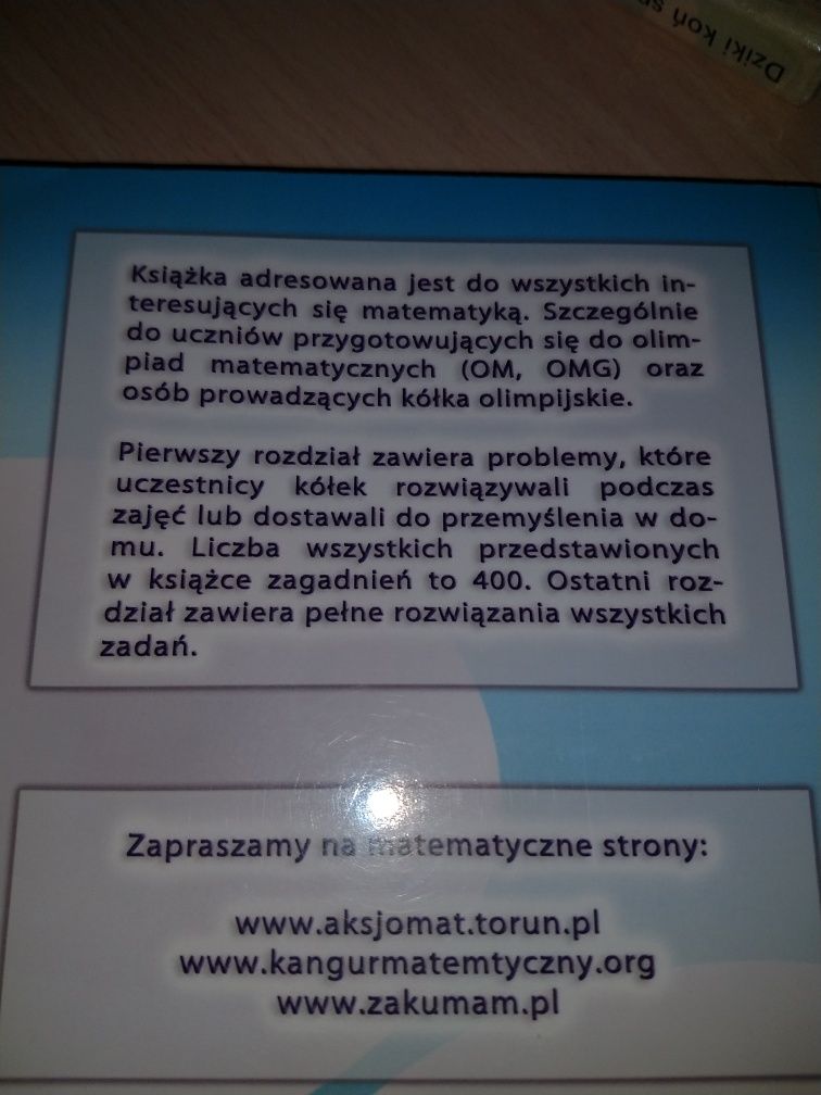 Wybrane zagadnienia z matematycznych kółek olimpijskich. K. Kamiński