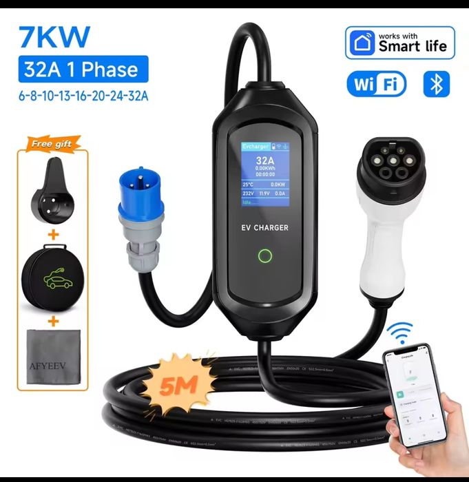 Carregador doméstico para carros eletricos TIPO 2   3.5kW ou 7kW NOVO