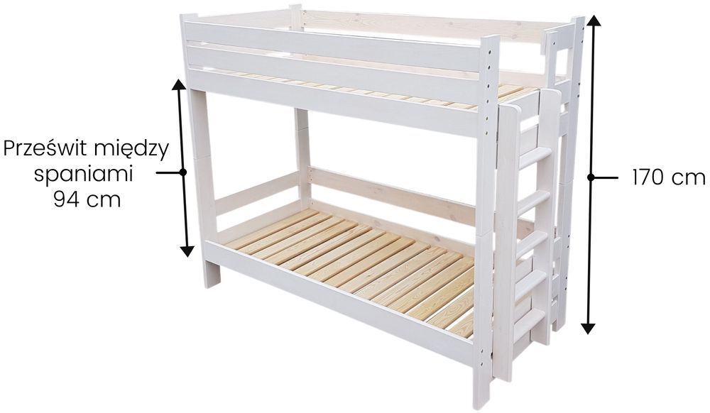 Łóżko piętrowe KING KONG Zaczarowana Sypialnia do 150 kg 90x200