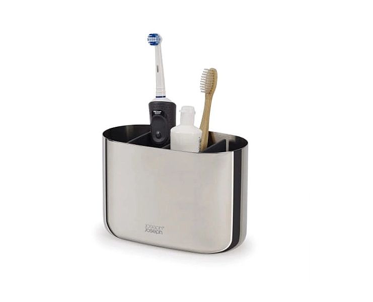 Organizer na szczoteczki L EasyStore Luxe, stal / Joseph Joseph
