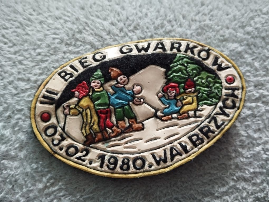 Naszywka VI Bieg Gwarków 1980 Wałbrzych