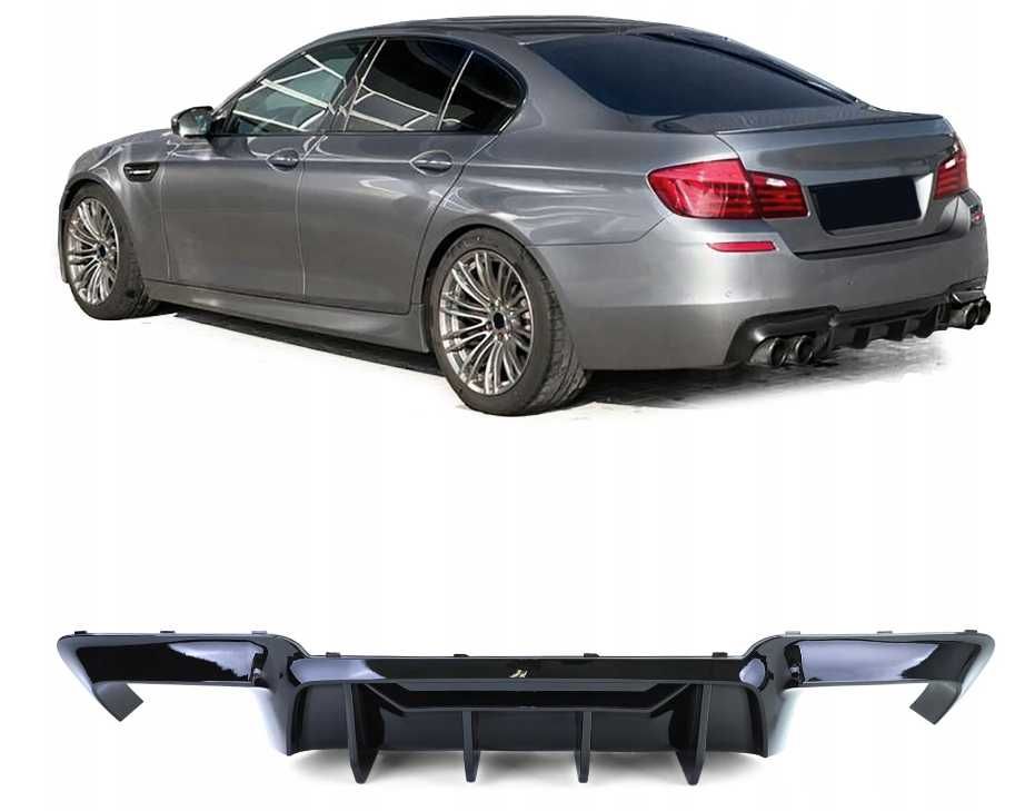 Dyfuzor spoiler Tył BMW F10 F11 CZARNY POŁYSK / CARBON