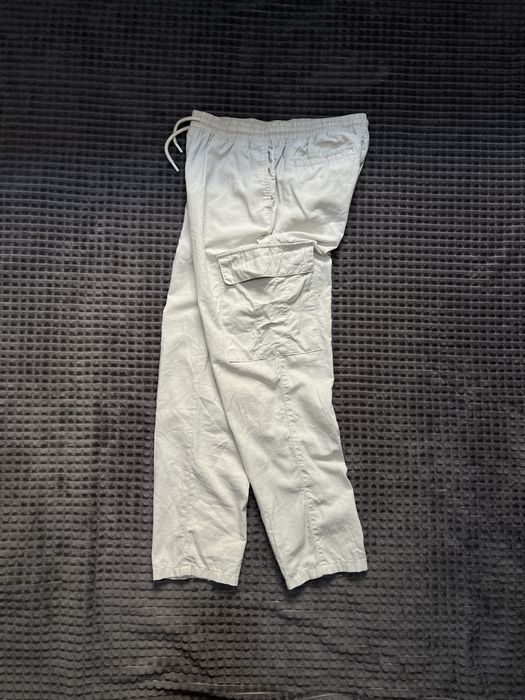 ZARA (M/L) 55 лен 45 хлопок Coton Casual Cargo брюки мужские белые ори