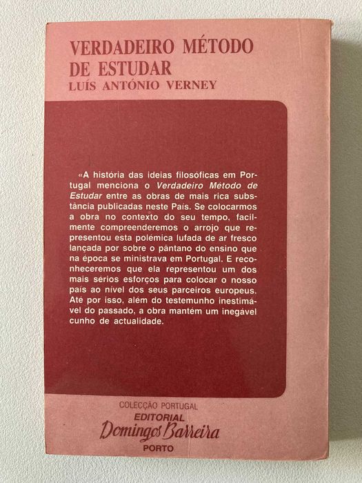 Verdadeiro Método de Estudar, de Luís António Verney