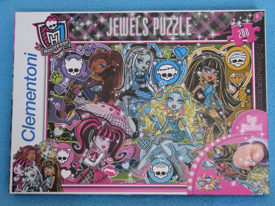 Monster High puzzle z klejnotami Clementoni 200 elementów puzle MH