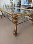 Vendo mesa vintage em vidro e ferro dourado