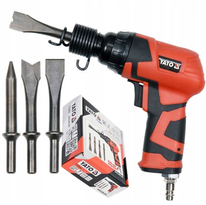 Nowy MŁOT Pneumatyczny Młotek Ścinak Udarowy Kompozyt + Groty (OKAZJA)