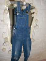 H&M spodnie ogrodniczki jeans jeansowe