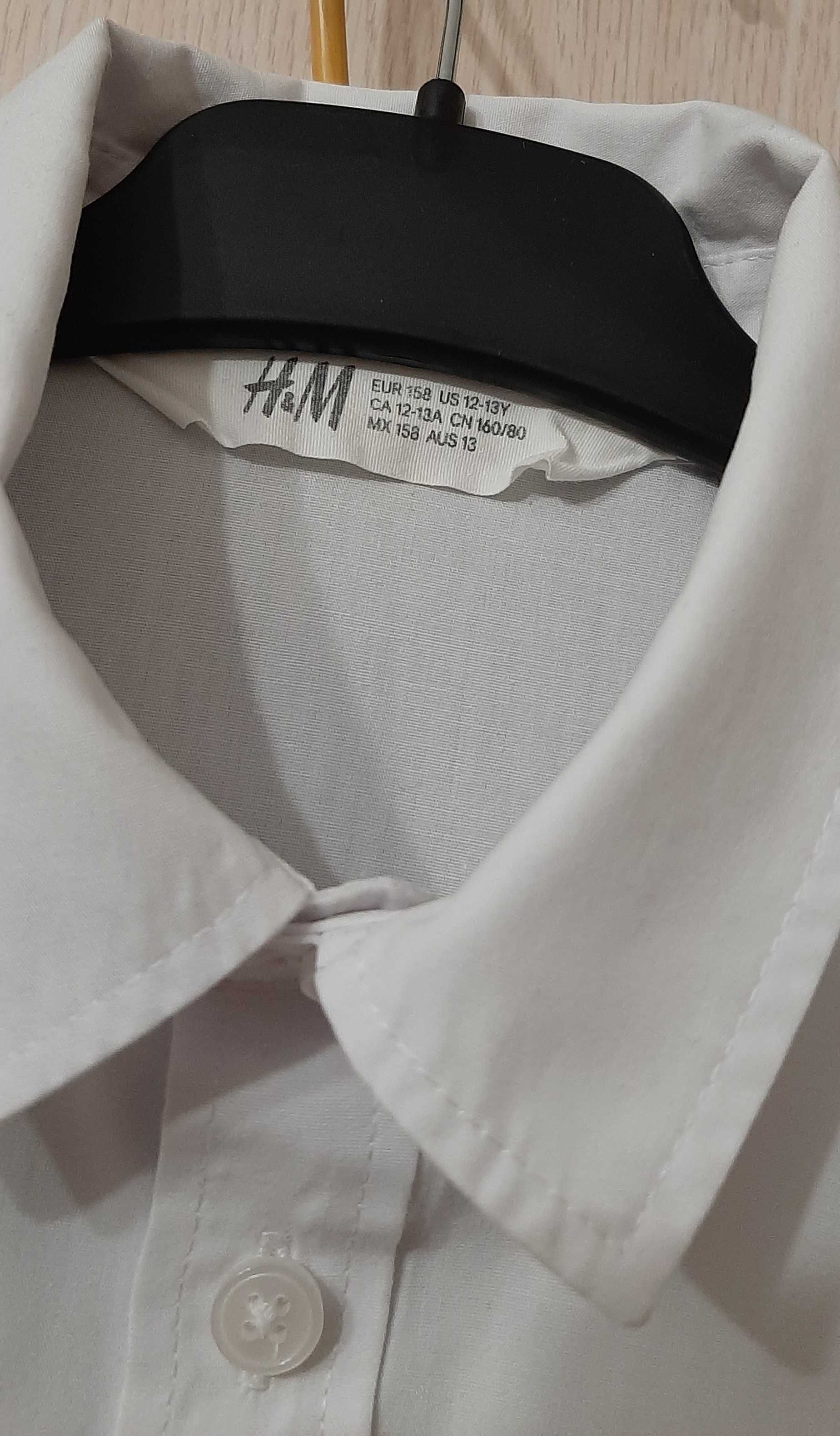 Koszula biała 158 H&M długi rękaw, galowa początek roku