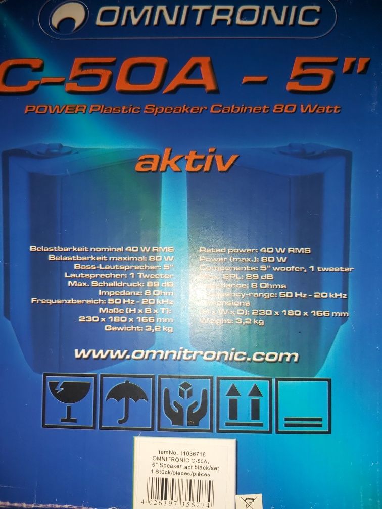 Omnitronic C50A kolumny głośnikowe