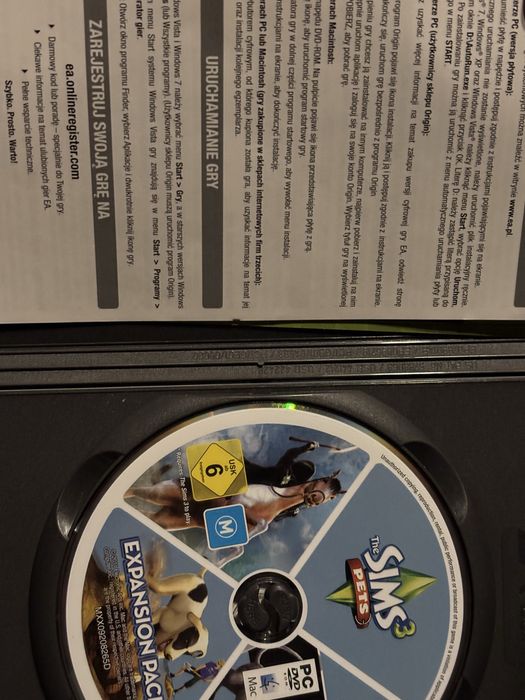 SIMS 3 + dodatek zwierzaki oryginał ideał