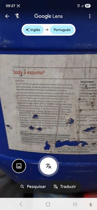 espumas e resinas para betao