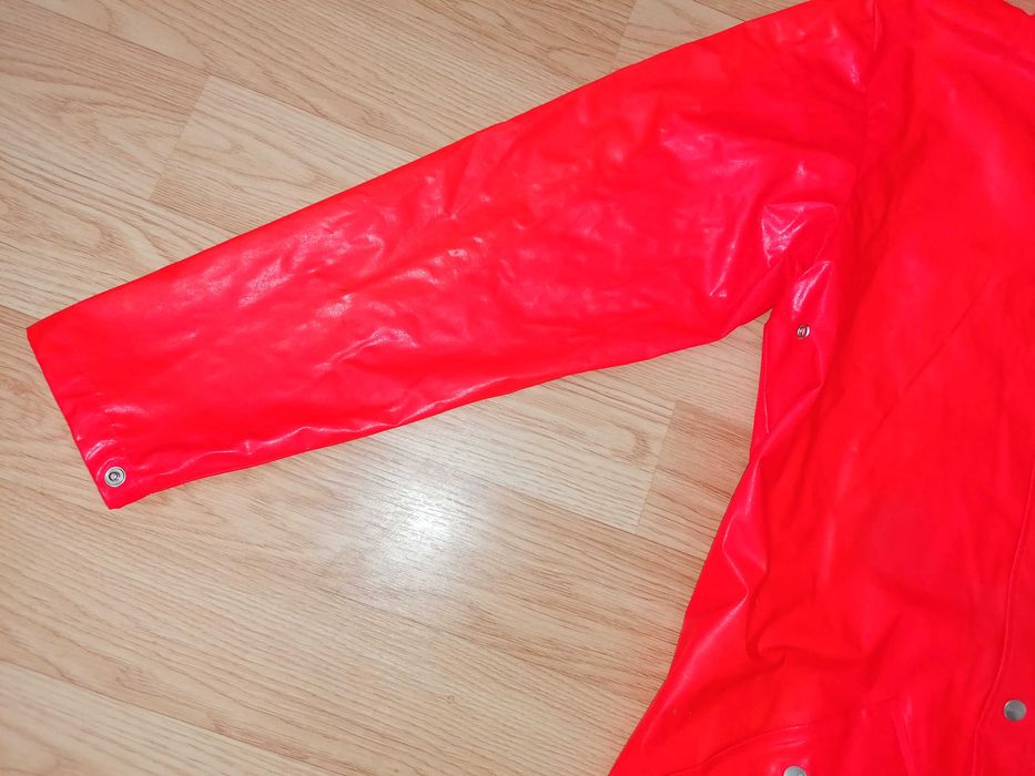 RAINS Gumowa kurtka przeciwdeszczowa rażący pomarańcz S/M