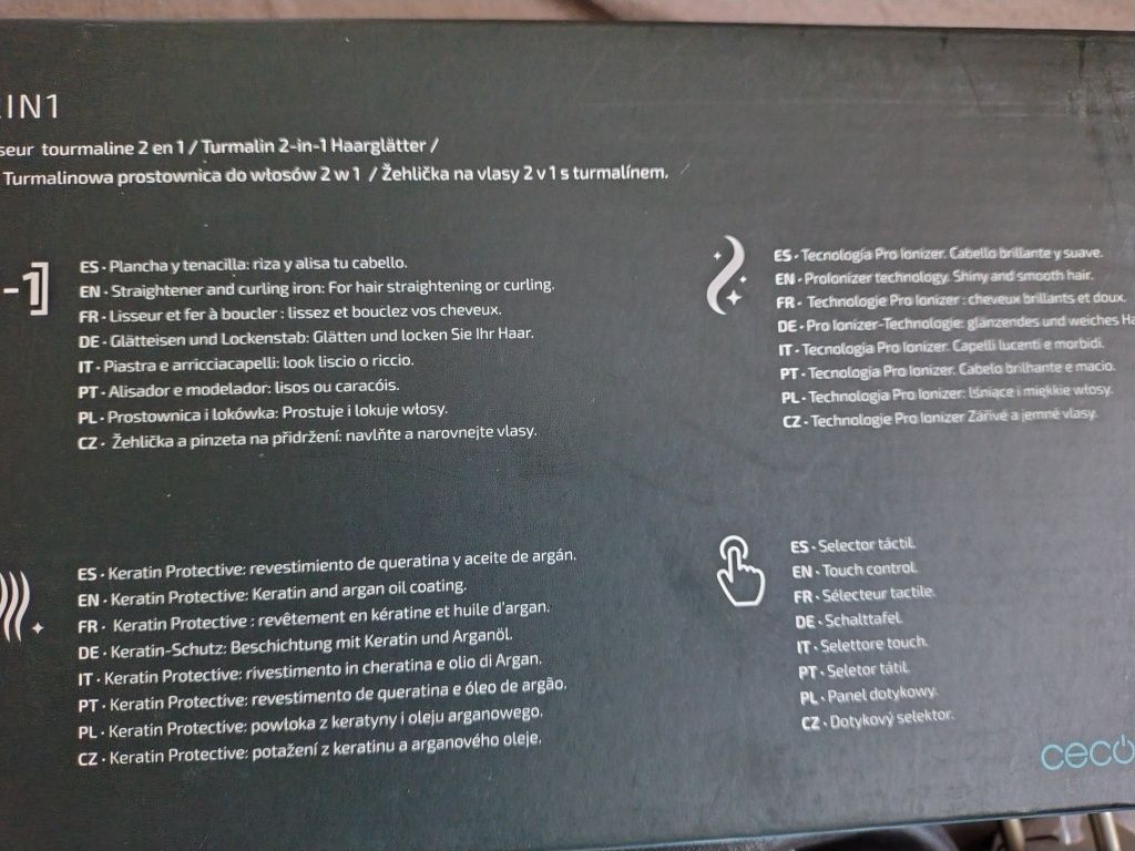 Turmalinowa prostownica lokówka do włosów