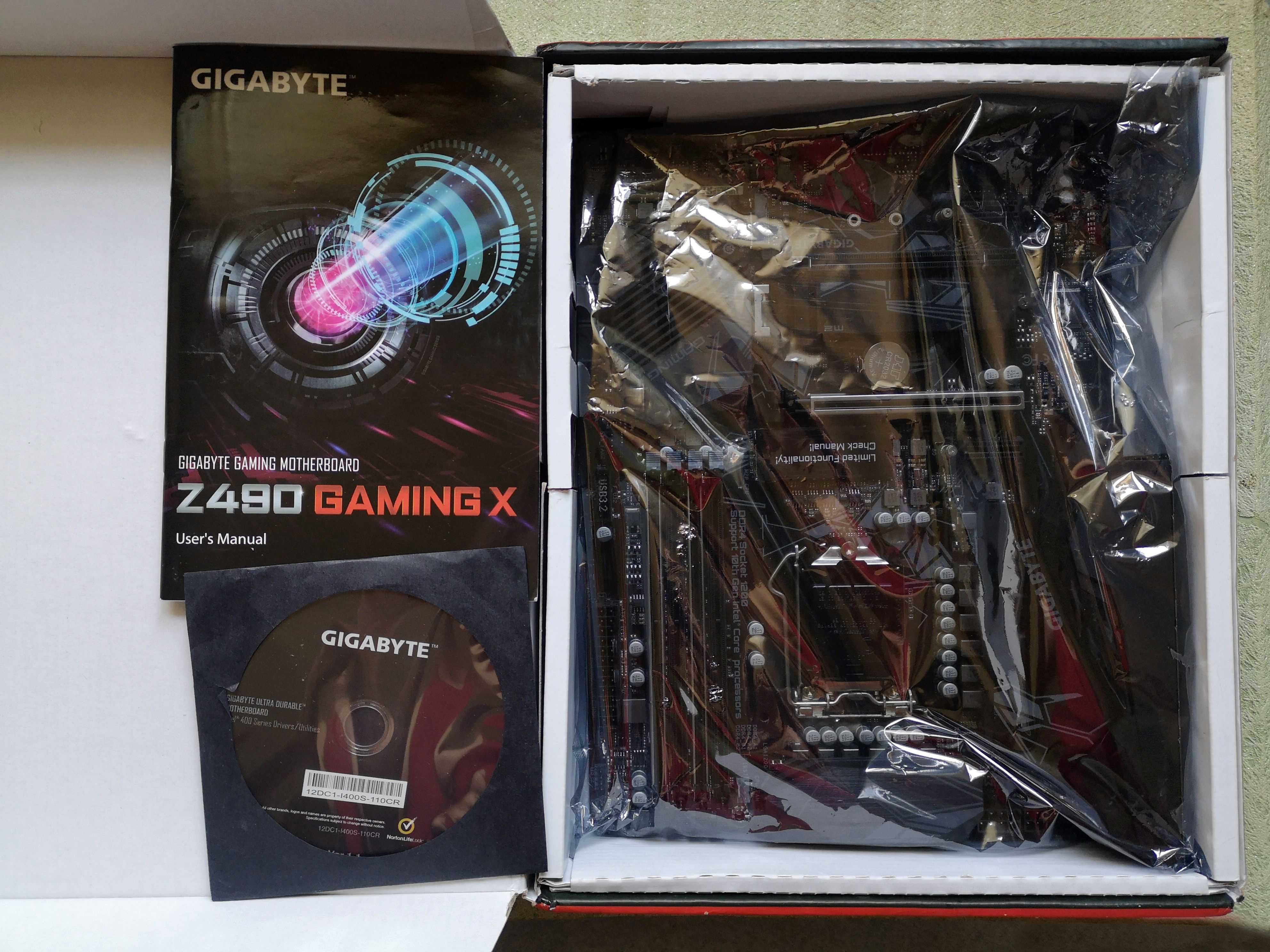 Материнська плата Socket 1200 Gigabyte Z490 Gaming X (rev.1.0)