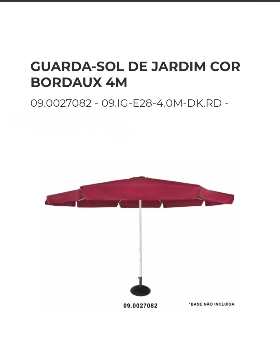 Guarda-sóis Jardim 4mts (400cms)