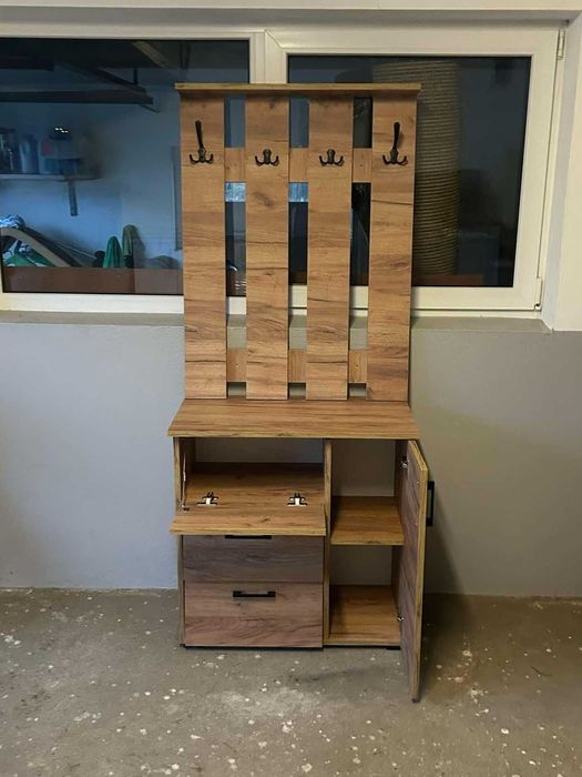 Nowa Szafka na Buty + Wieszak Craft Złoty