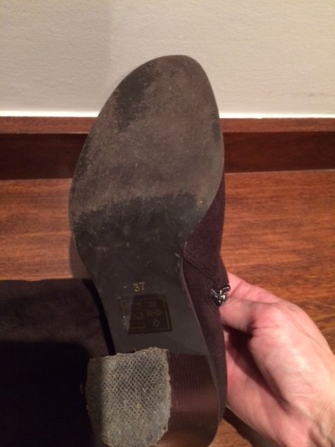 Botas de senhora camurça castanhas 37 - Bom estado