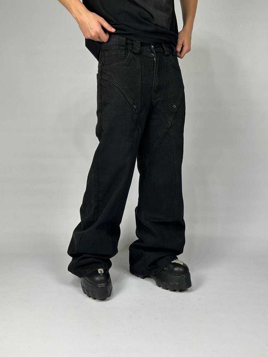 NO FAITH STUDIOS NFS baggy клеш джинси штани черные чорні джинсы штаны