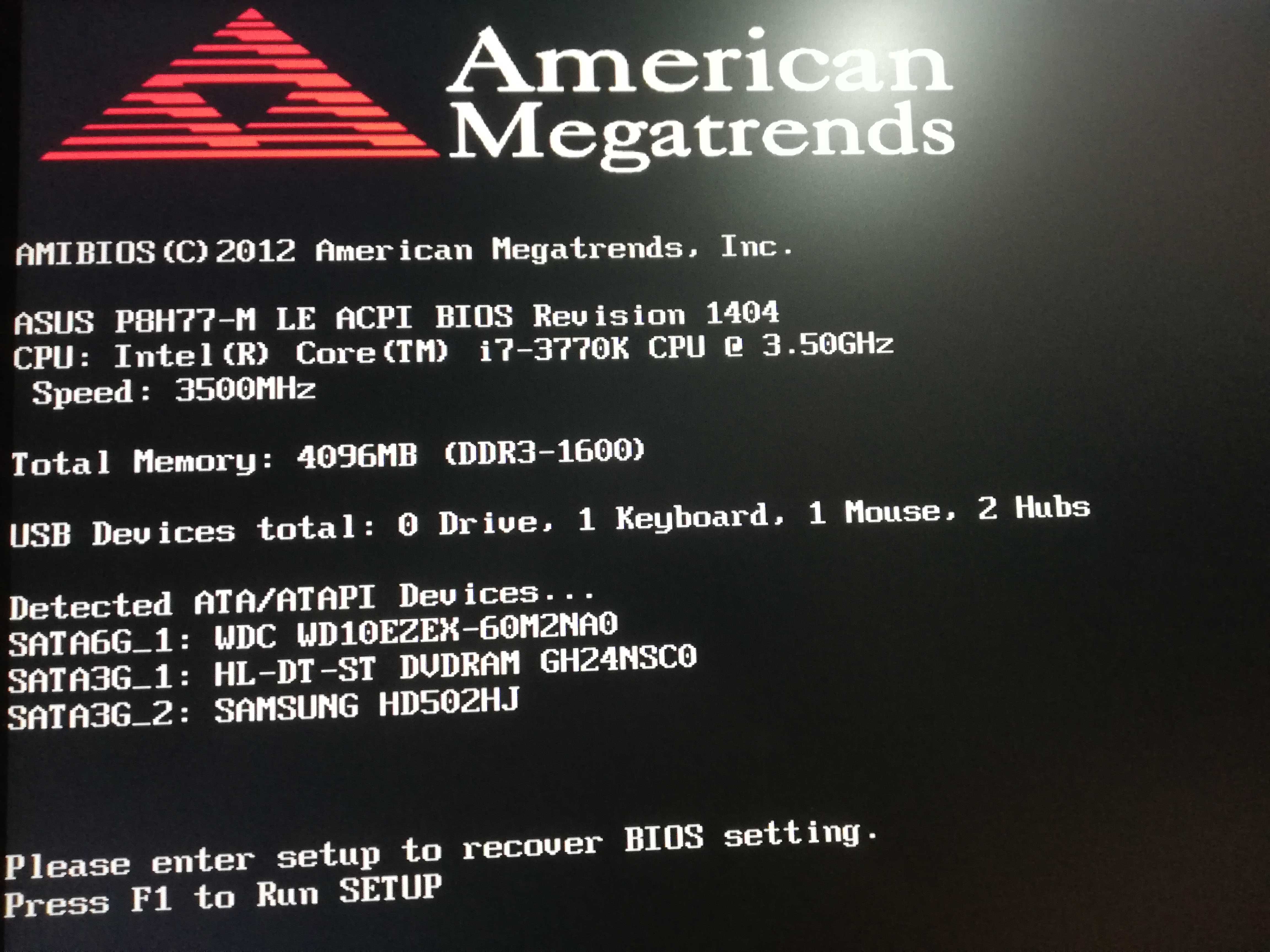 ASUS P8H77 - M LE + Intel core G2030 2*3.0Gz + 4 Gb Kingstone 1600Mhz