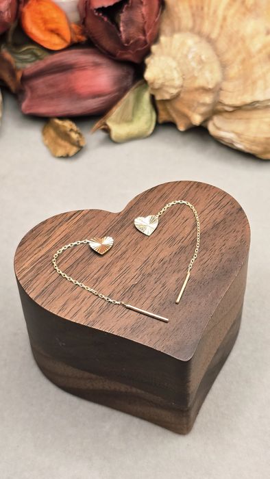 Złote kolczyki.  Nowe.  Próba 585 .