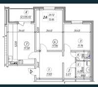 Продам 2х комнатную квартиру Ревуцкого 54