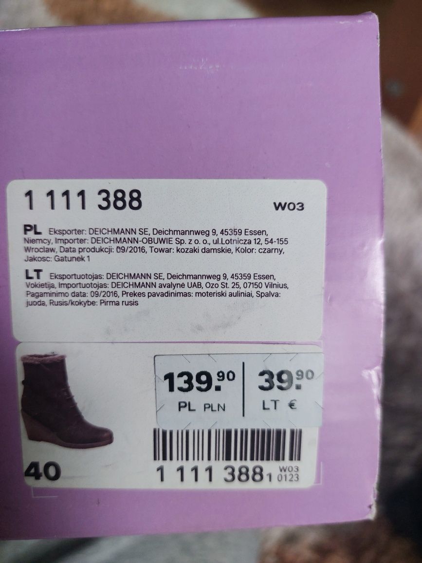 Buty zimowe na koturnie
