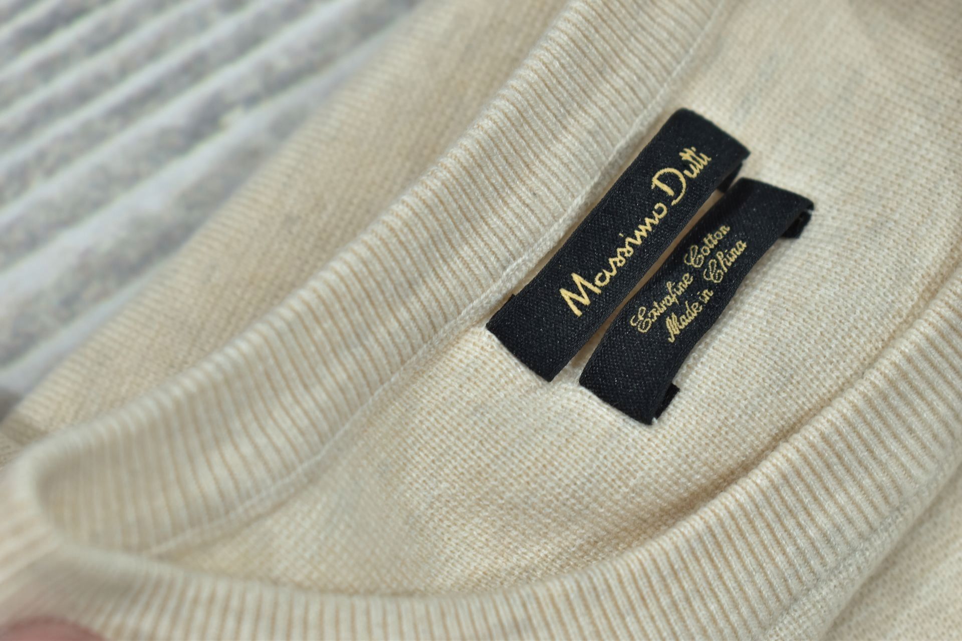 Massimo Dutti Extrafine Cotton Sweter Dzianinowy M