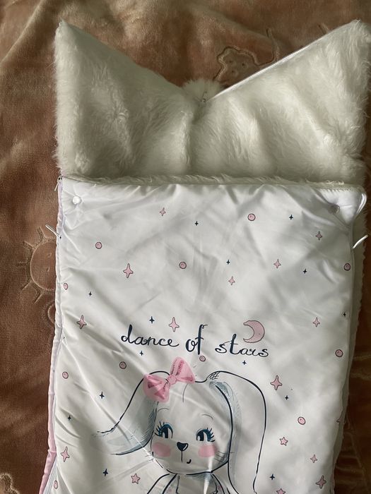 Зимовий конверт-спальник з непромокаючої преміум-плащівки та хутра