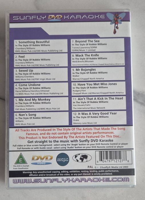 Robbie Williams karaoke DVD