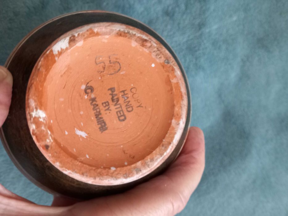 Peça decorativa pintada à mão