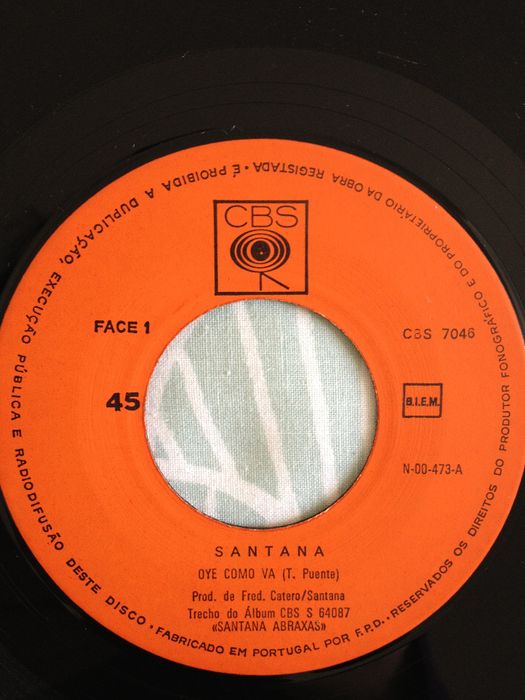 Disco Vinil "Santana ‎– Oye Como Va / Samba Pa Ti"