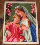 Obraz diamond painting oprawiony Matka Boska