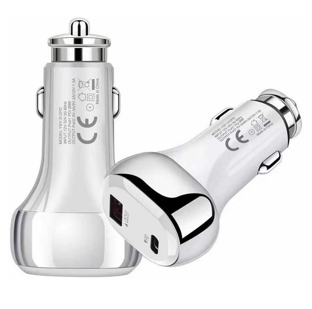 Akin Ładowarka samochodowa, ładowarka USB typu C, przenośna 2 porty US