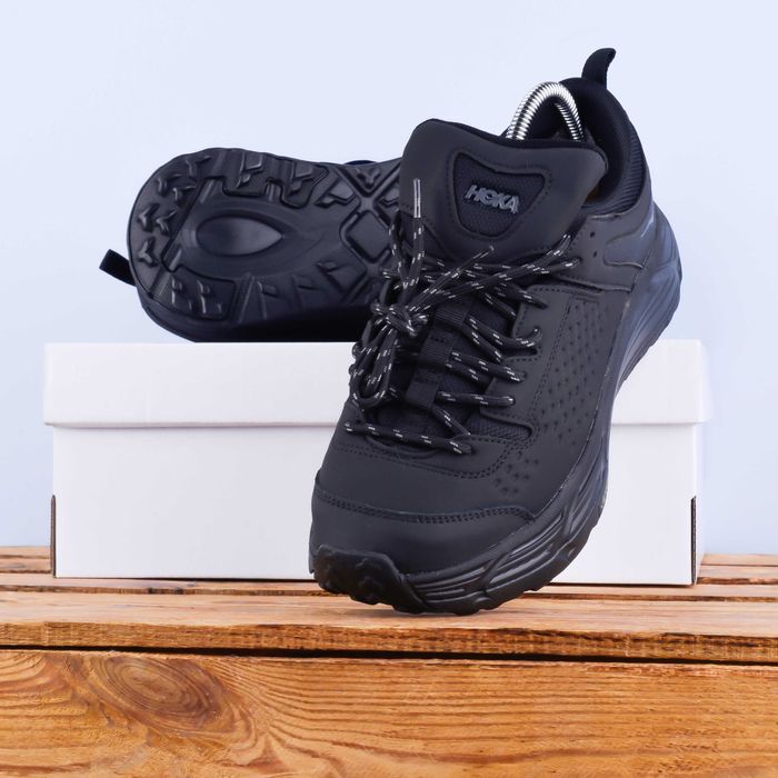(2027) Зима термо Кросівки Hoka One One черевики чорні (41-45) хока