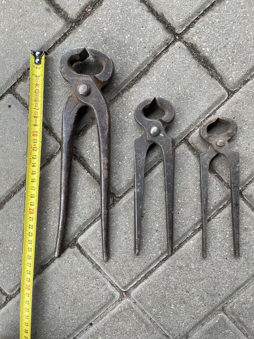 Stare obcęgi solidne 3 szt. PRL