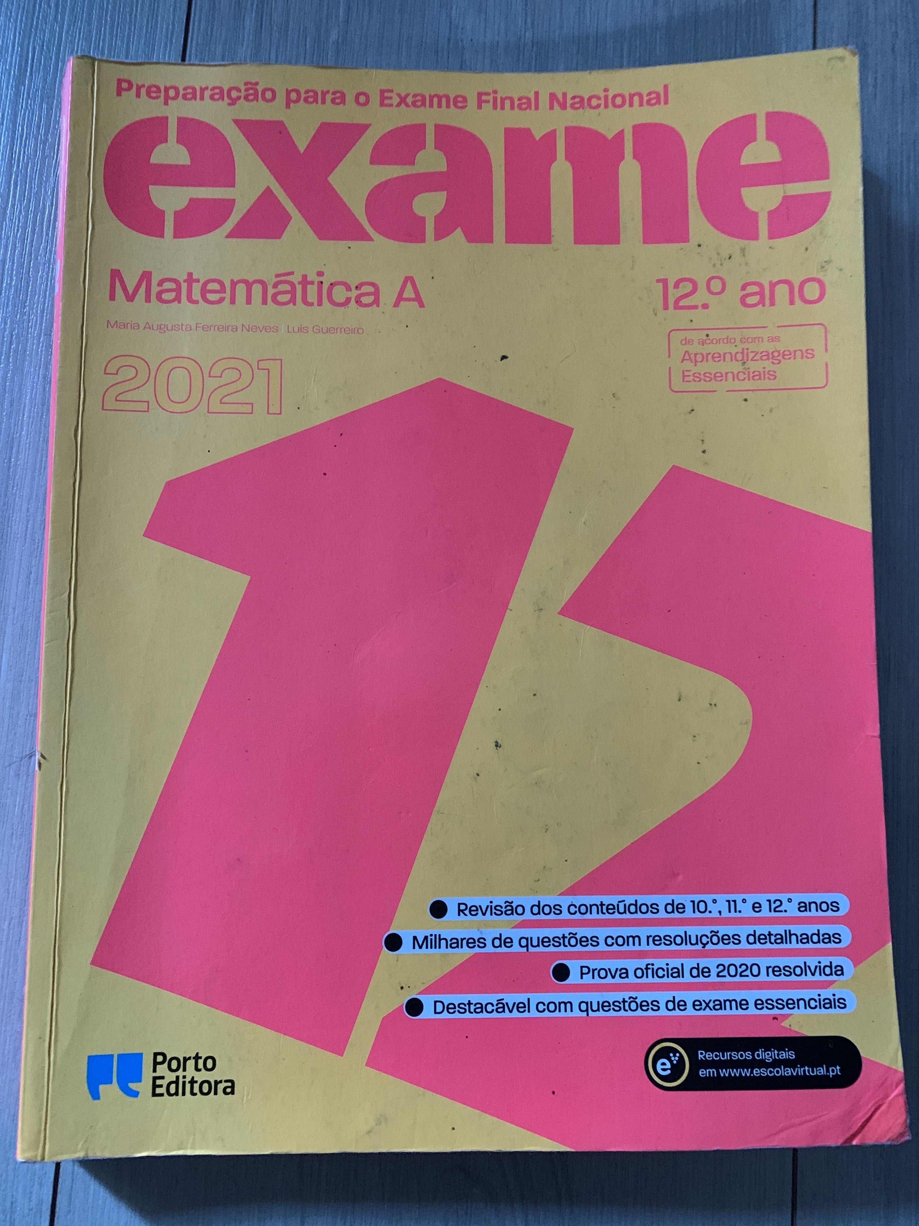 Exame final 12 ano Matemática