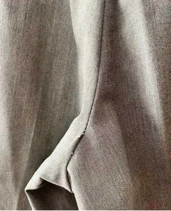 Szare popielate spodnie proste materiałowe męskie wełna vintage L 40