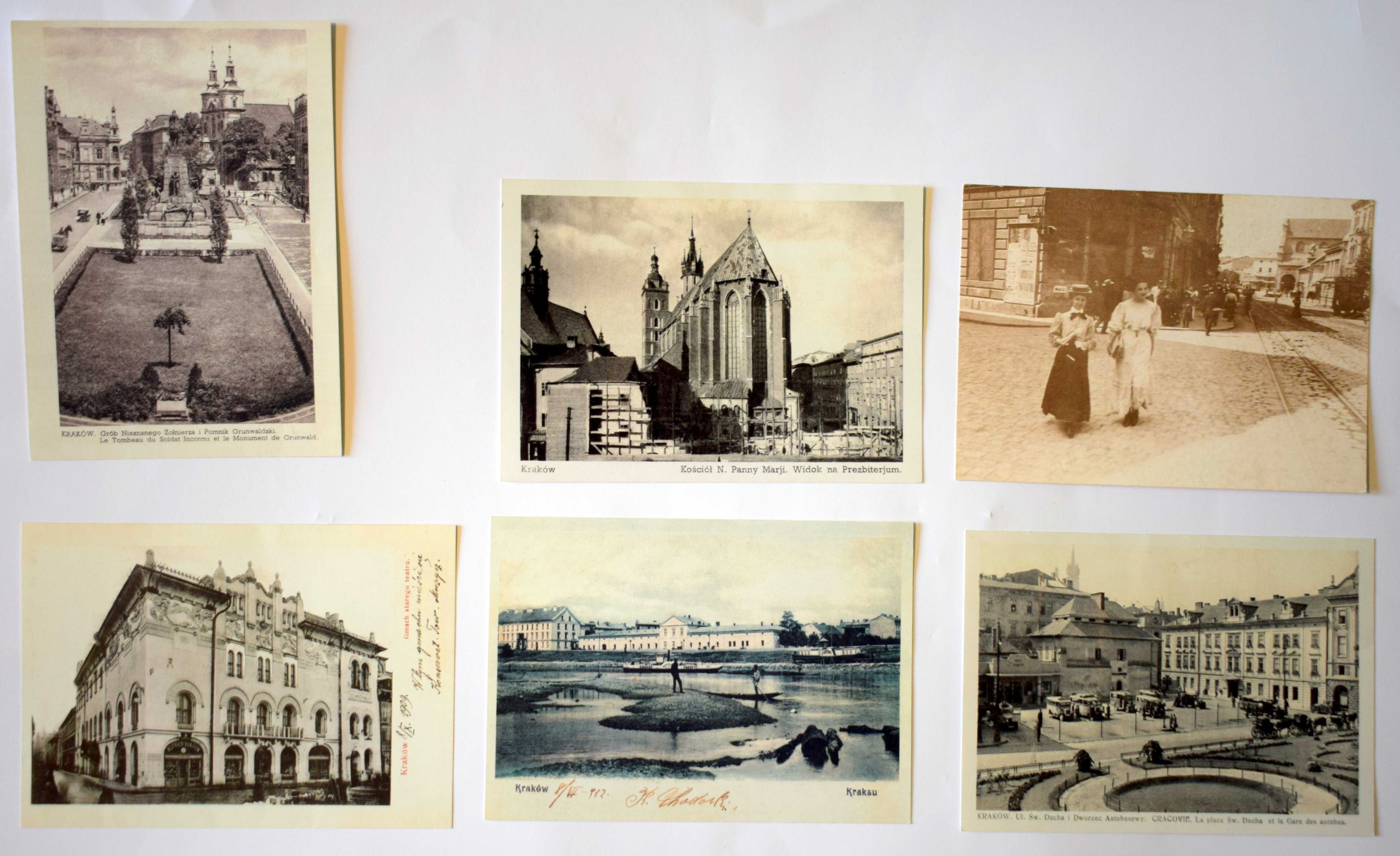 Zestaw pocztówek przedwojennych z Krakowa- reprint