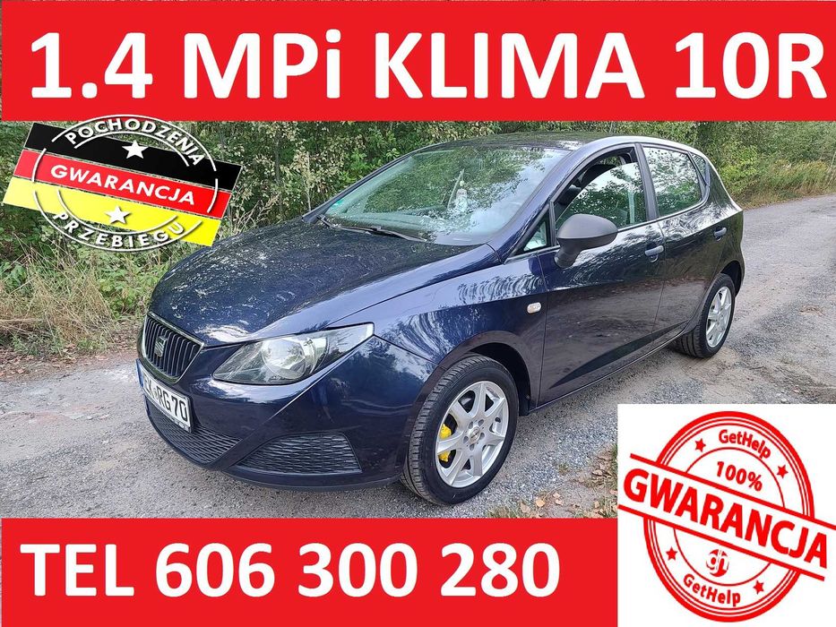 Seat Ibiza 1.4 MPi 10R GWARANCJA, Możliwa Rejestracja, z Niemiec