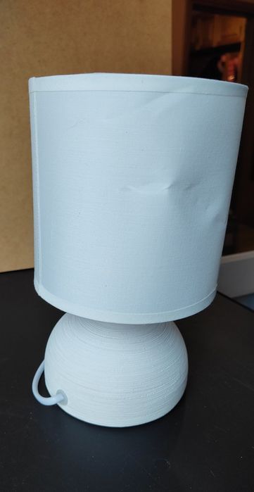 Minimalistyczna Biała Lampka Stołowa Biurkowa 1X40W E14