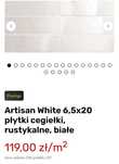 8m2 Płytki cegiełki aristane white 6.5x20.