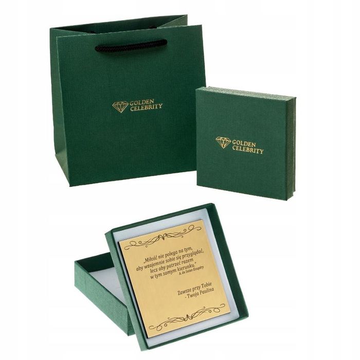 Piękny Złoty Łańcuszek Singapur + Zawieszka Literka "e" Z Cyrkoniami 6