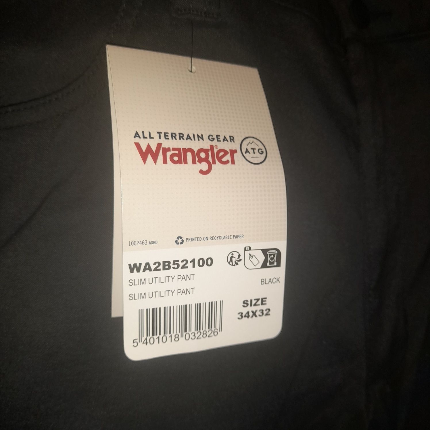 Spodnie nowe -  Wrangler All Terrain Gear 34x32 czarne