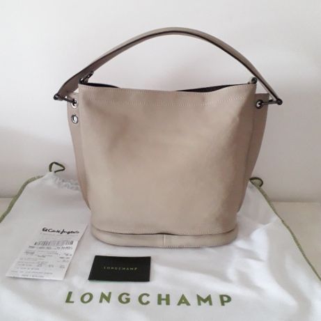 Mala Longchamp Besace ORIGINAL em pele cor Bege NOVA