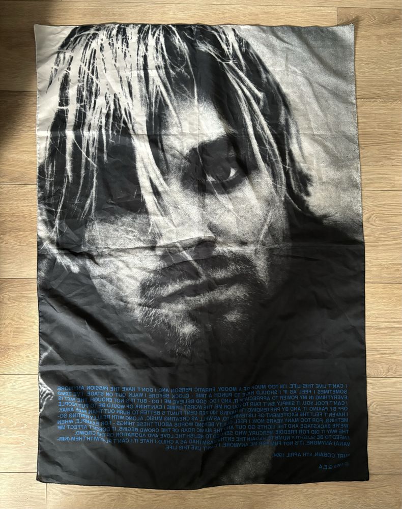 kurt cobain nirvana apaszka plakat flaga