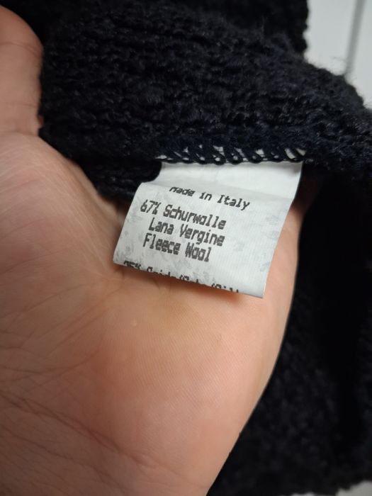 Made in Italy kardigan długi ciepły wełna jedwab M