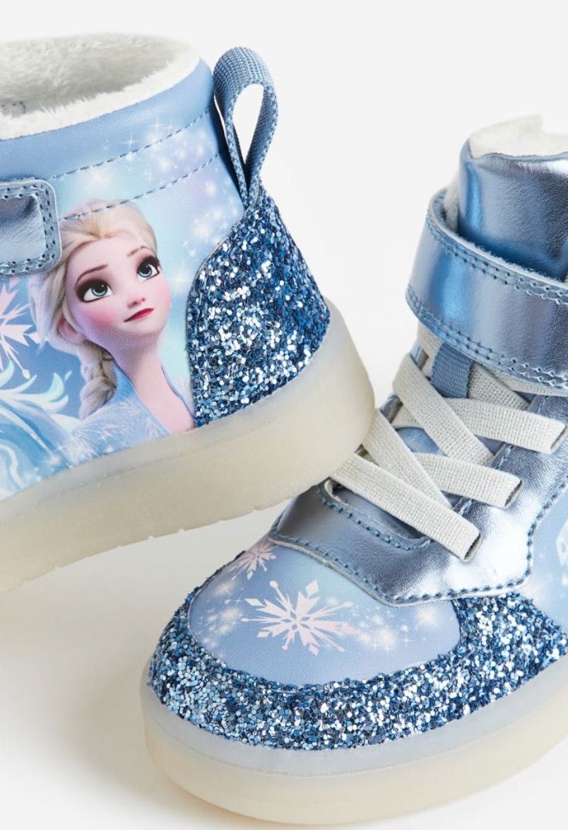 Elsa Elza Frozen Kraina ocieplane led, świecące migające bliźniaczki